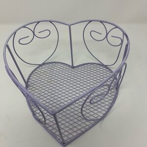 Lavender Heart-Shaped Wire Basket